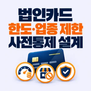 법인카드 사용한도와 업종 제한을 활용한 사전통제