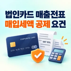 법인카드 매출전표의 부가가치세 매입세액 공제 요건