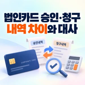 법인카드 승인내역과 카드사 청구내역 차이 원인 및 대사 절차