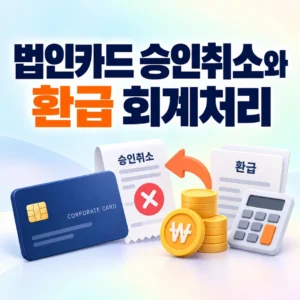 법인카드 승인취소와 환급 시 발생하는 채권 채무 회계처리